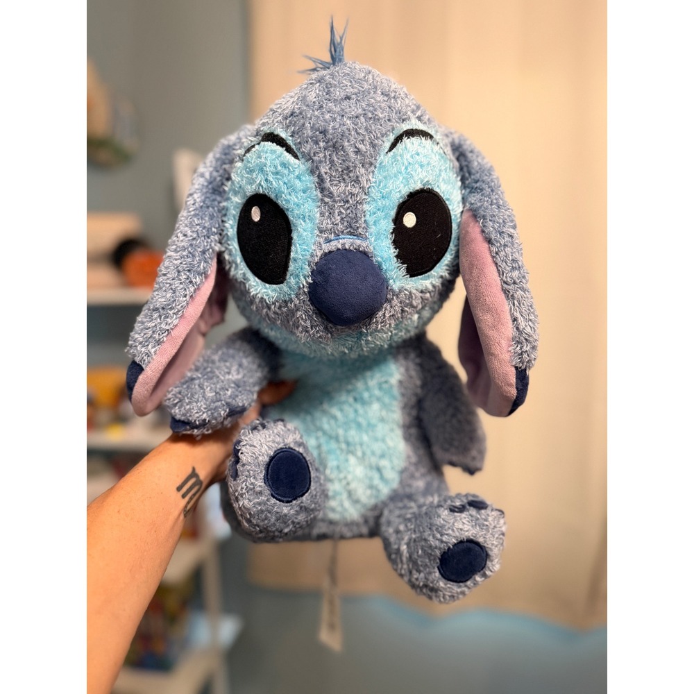 Disney Stitch Plush Toy w/ mini Storage Bag area on back EUC